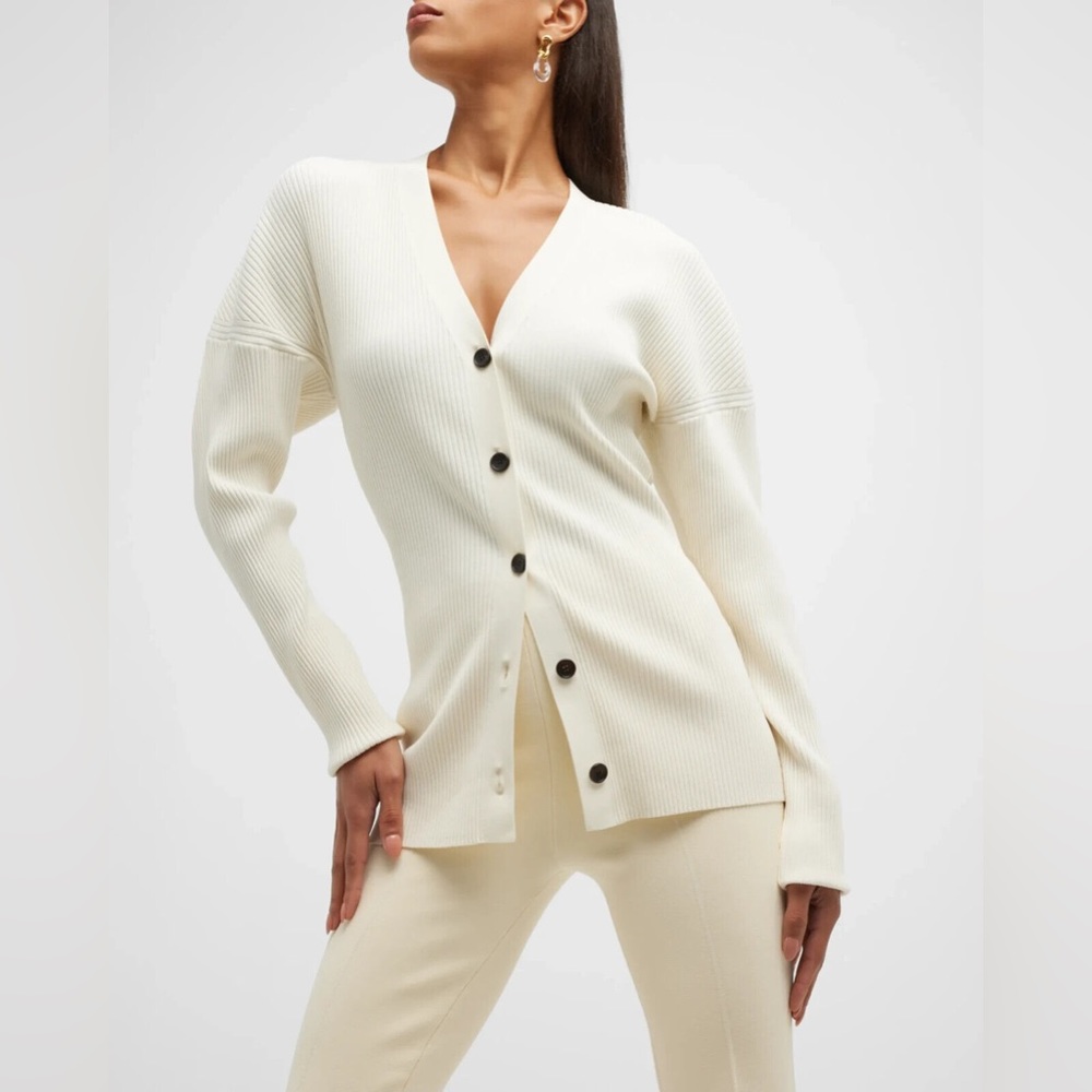ALC Ellen Ribbed Button-Front Cardigan - Picture 2 of 10